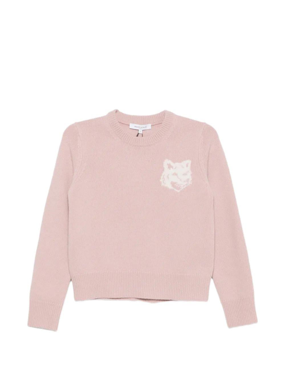 Maison Kitsune Wool Blend Crewneck Sweater Women’s Navy
