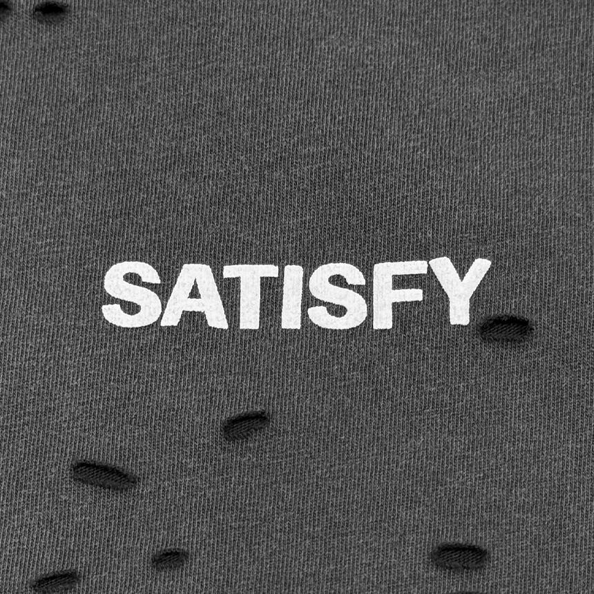 SATISFY Aged Black Moss Check Short Sleeve T-Shirt 11006 AB SAB 00A02