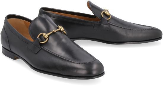 GUCCI Jordan Leather Loafers Black 406994 BLM001000