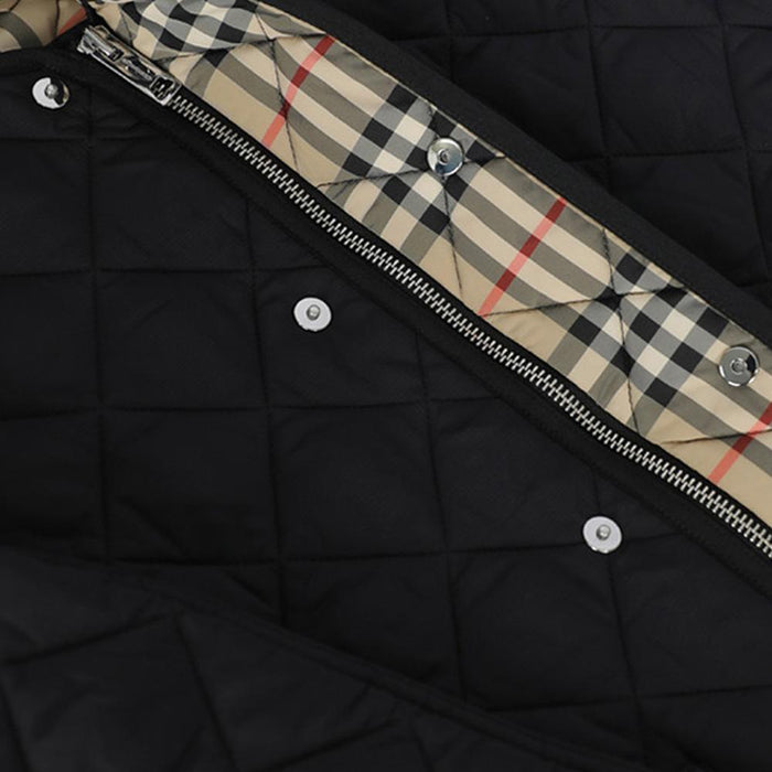 BURBERRY Diamond Quilted Long Hooded Jacket Women’s