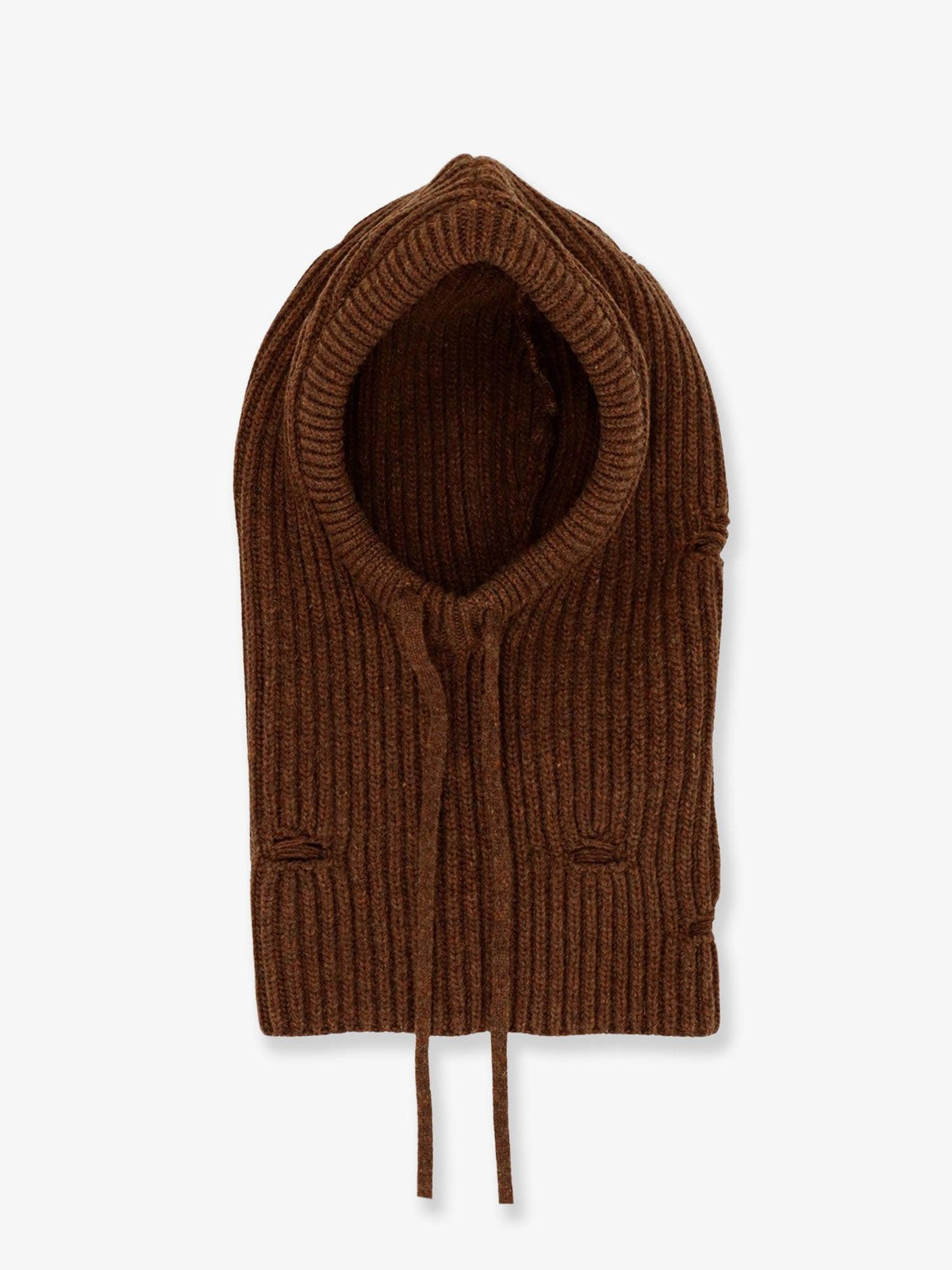 Maison Margiela Rib Knit Beanie Hat Wool Blend Gray