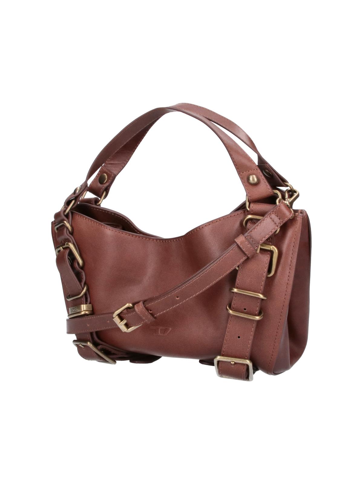 DIESEL Black Leather Shoulder Bag