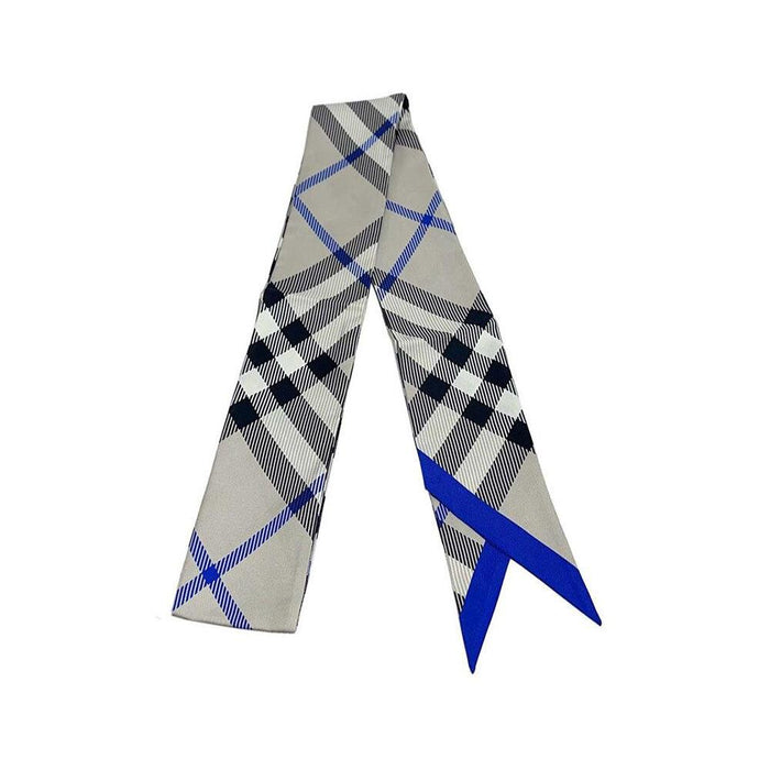 BURBERRY Silk Check Bandana Scarf for Women