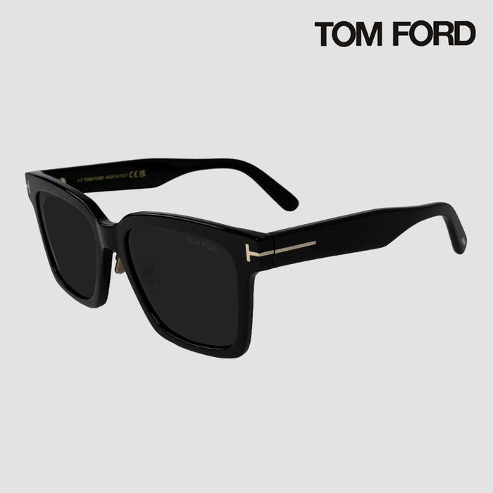 TOM FORD Asian Fit Square Acetate Sunglasses TF1160K 01A