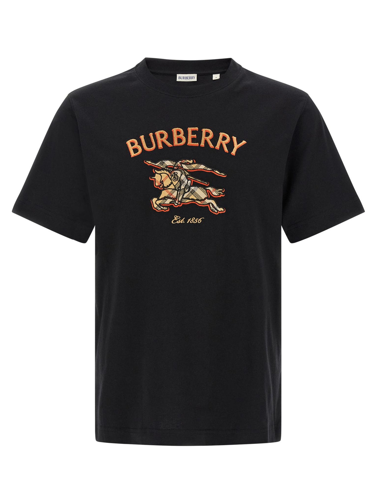 BURBERRY Black Short Sleeve Logo T-Shirt for Men
