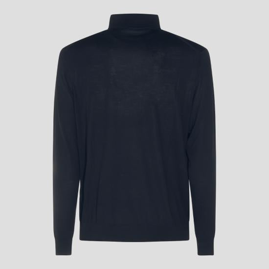 Kiton Dark Navy Cotton Polo Shirt for Men