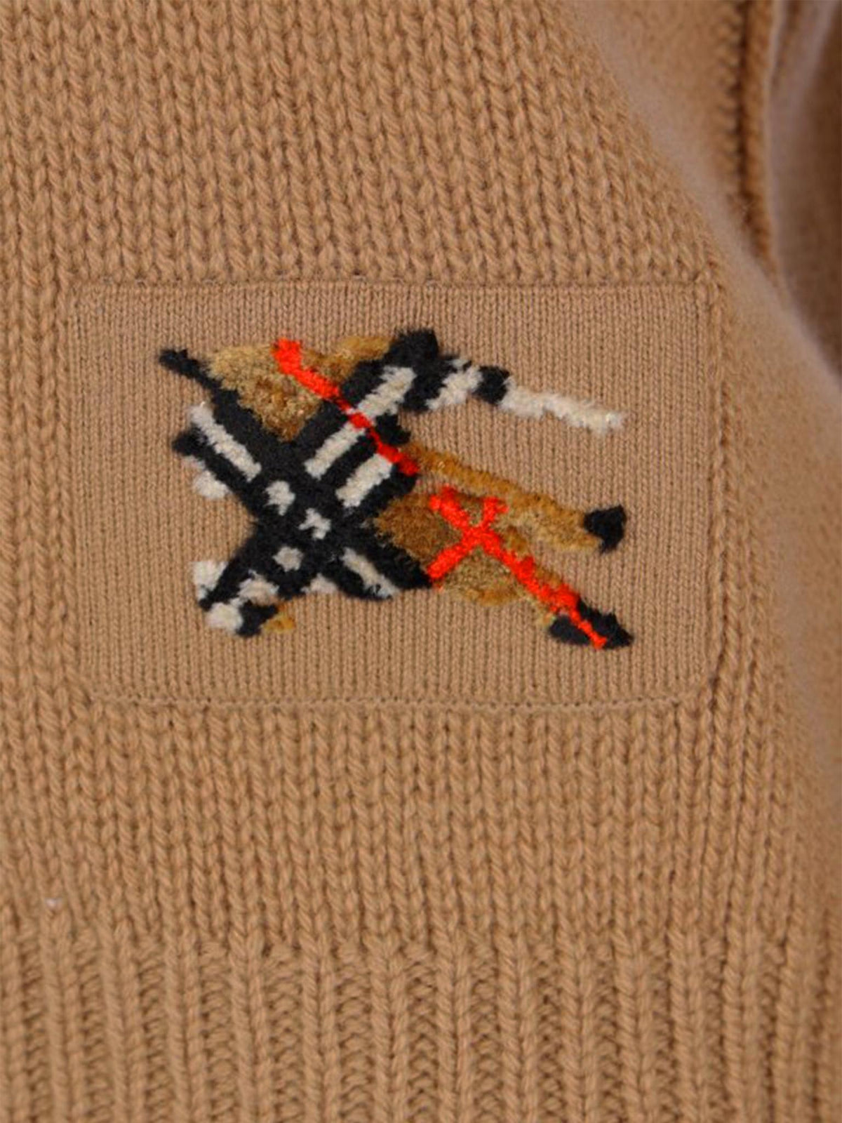 BURBERRY Black Wool Round Neck Knit Sweater