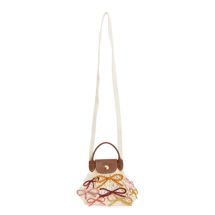 Longchamp Le Pliage Filet XS Women’s Crossbody Bag Gray Mesh