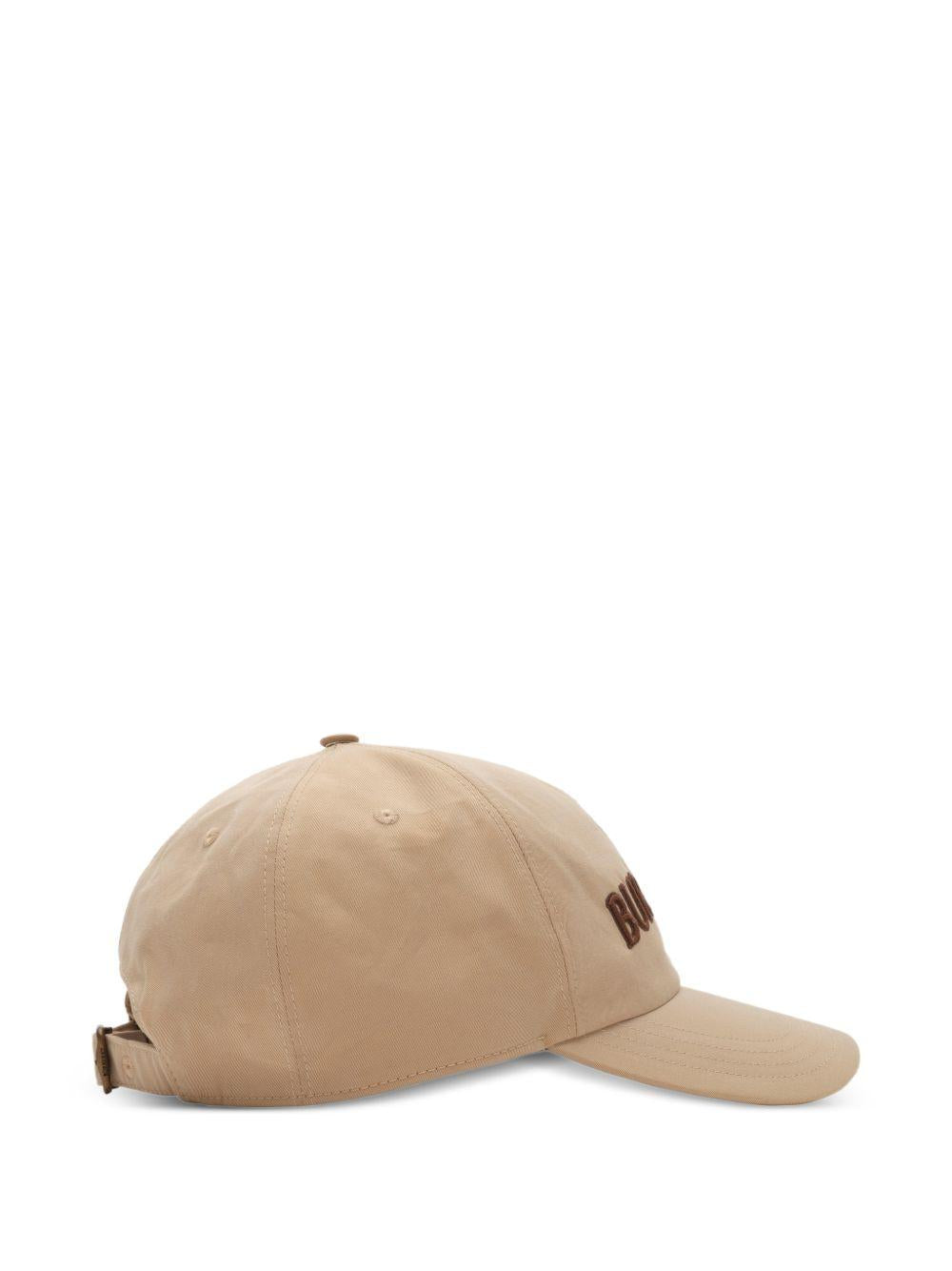 BURBERRY Black Cotton Logo Baseball Cap