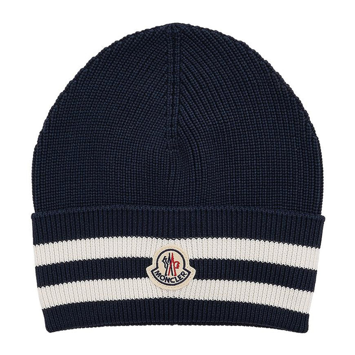 Moncler Men’s Stripe Cuff Beanie 3B00019 M1393 77D