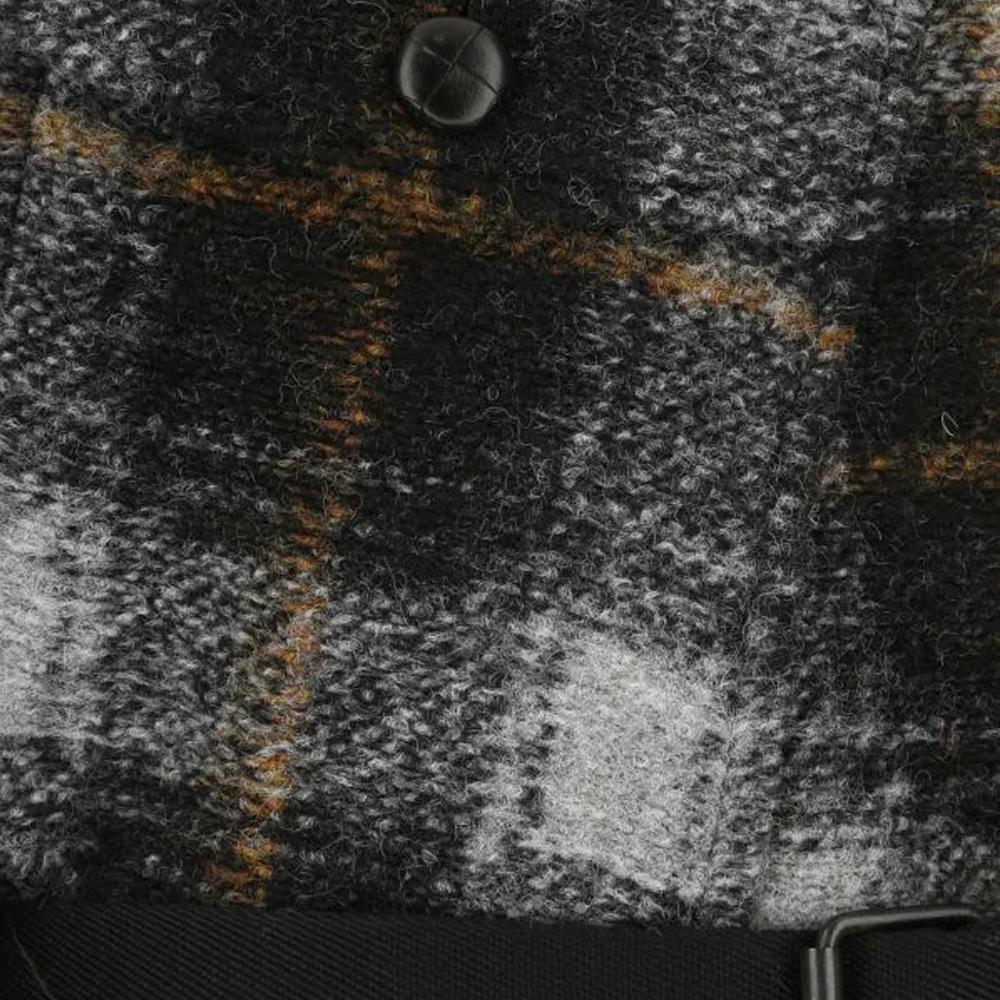 Isabel Marant Laurie Double Breasted Check Coat Charcoal