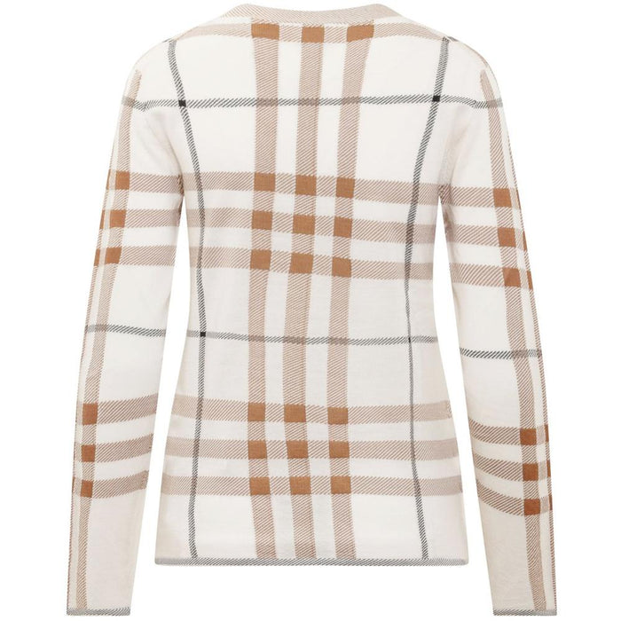 BURBERRY Soft Sand Check Knit Cardigan 8052401