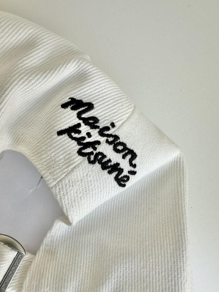 Maison Kitsune White Cotton Baseball Cap Unisex One Size MM06103WW0096
