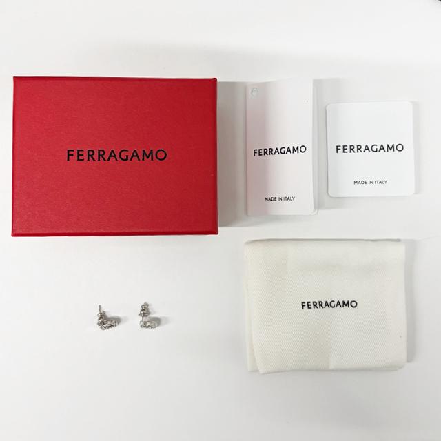 Ferragamo Gancini Crystal Earrings Gold-Tone Women’s Jewelry