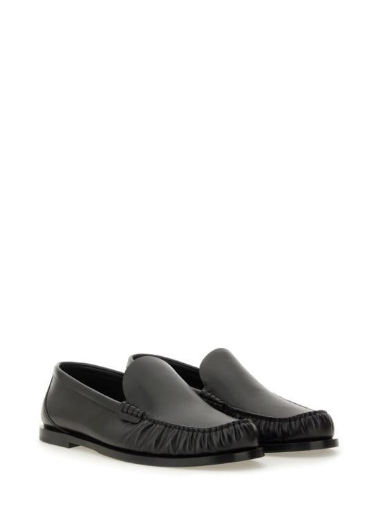 Saint Laurent Black Leather Loafers 820645 1YU00 1000