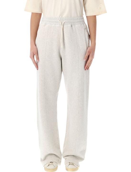 GOLDEN GOOSE Vintage Gray Melange Cotton Drawstring Jogger Sweatpants