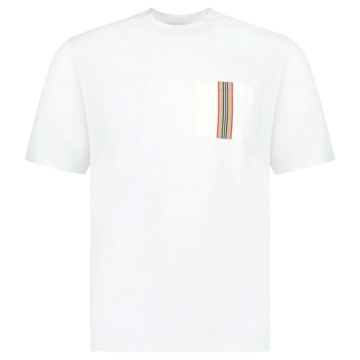 BURBERRY Icon Stripe Pocket Cotton T-Shirt