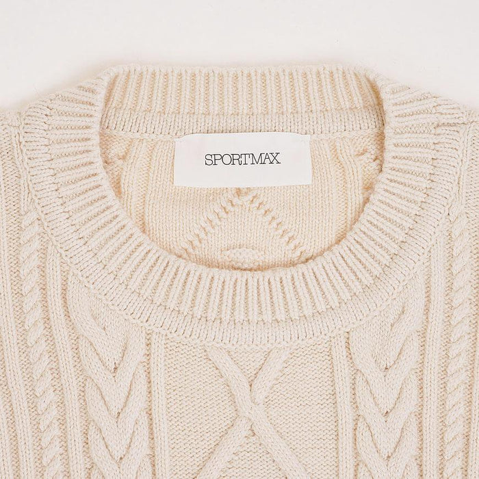 Max Mara Women's Cropped Crewneck Knit Sweater 001 1