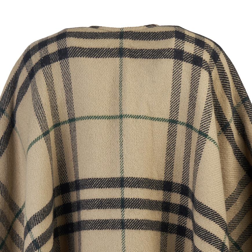 BURBERRY Women Check Fringe Cape Poncho 8090880 ST GC CATEY CAPE C1167