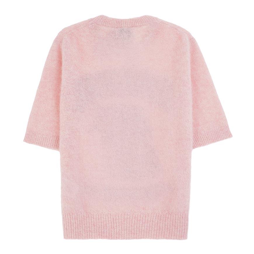 GANNI Women’s Brushed Graphic Knit Crewneck Sweater A1070093 868