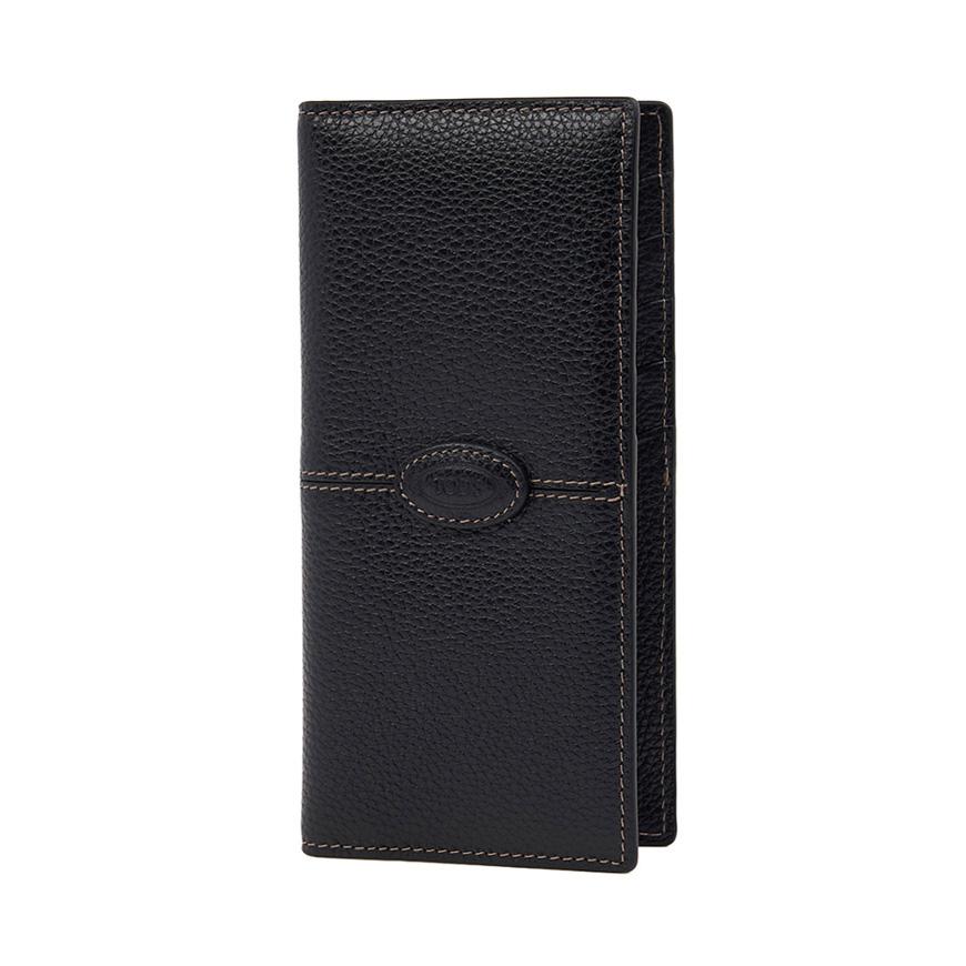 Tods Women’s Vertical Card Holder Wallet Black Leather XAWDBNF9400 XSO B999