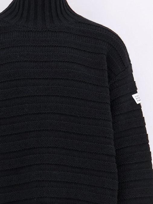 Maison Margiela Black Wool Turtleneck Sweater for Men