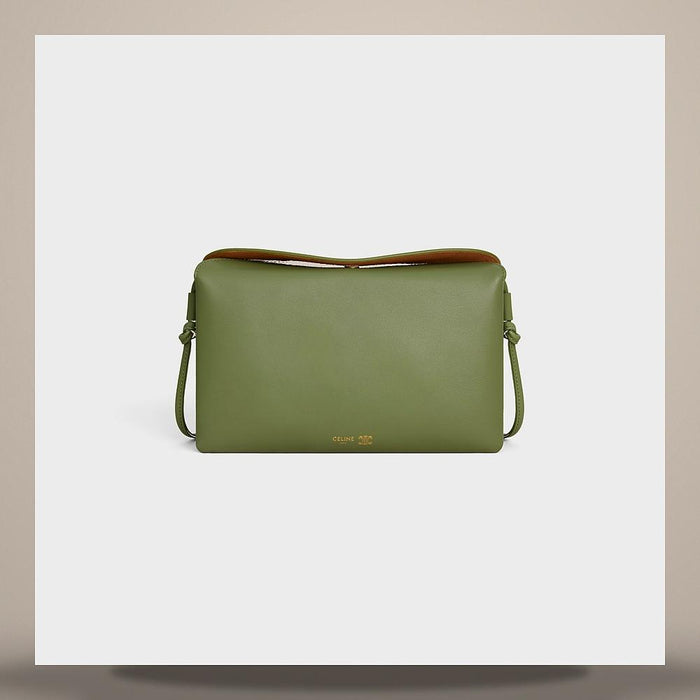 CELINE Trio Flap Smooth Lambskin Syrah Tote Bag 10P862O86 28PO