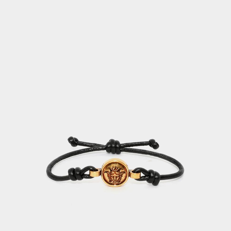 Versace Medusa Leather Strap Bracelet for Women 1024482 1A00637 1B75J