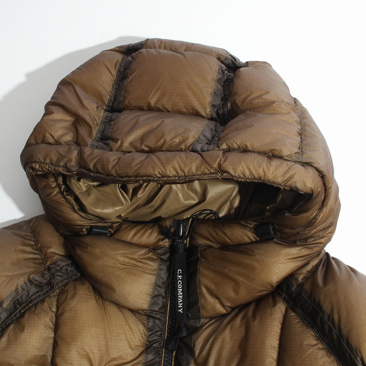 CP Company DD Shell Hooded Down Puffer Jacket Beige Men