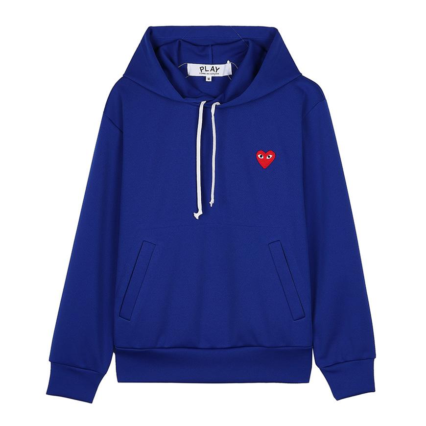 Comme des Garcons Unisex Red Heart Patch Hoodie AX T174 051 NAVY