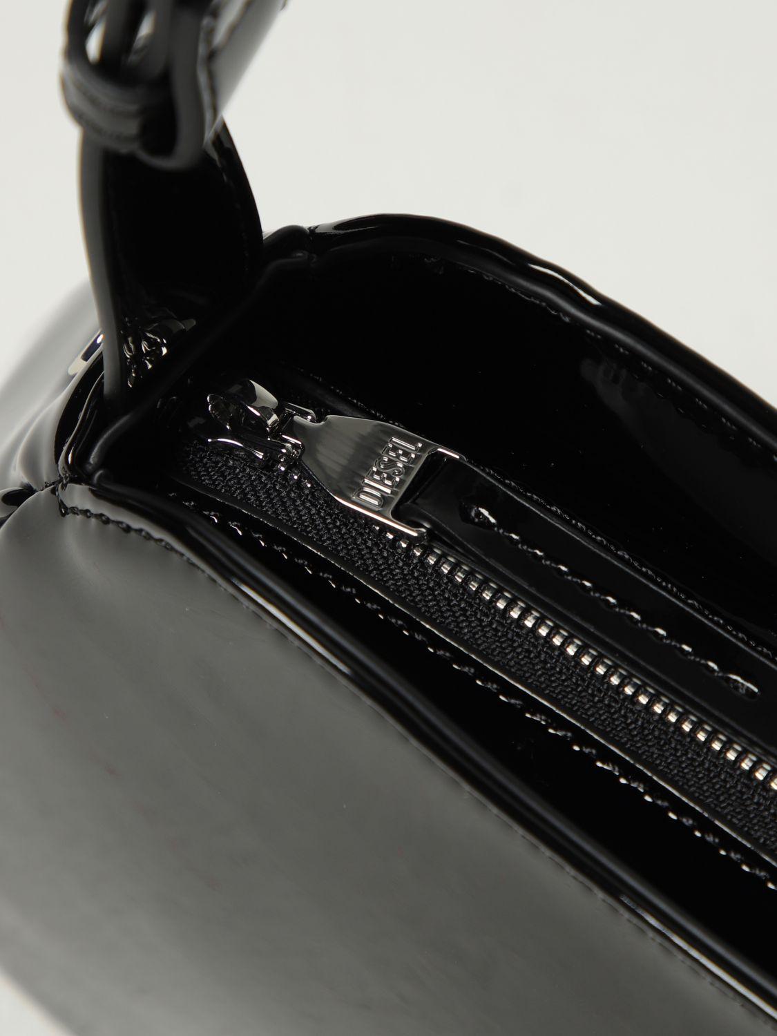 DIESEL Black Leather Shoulder Bag