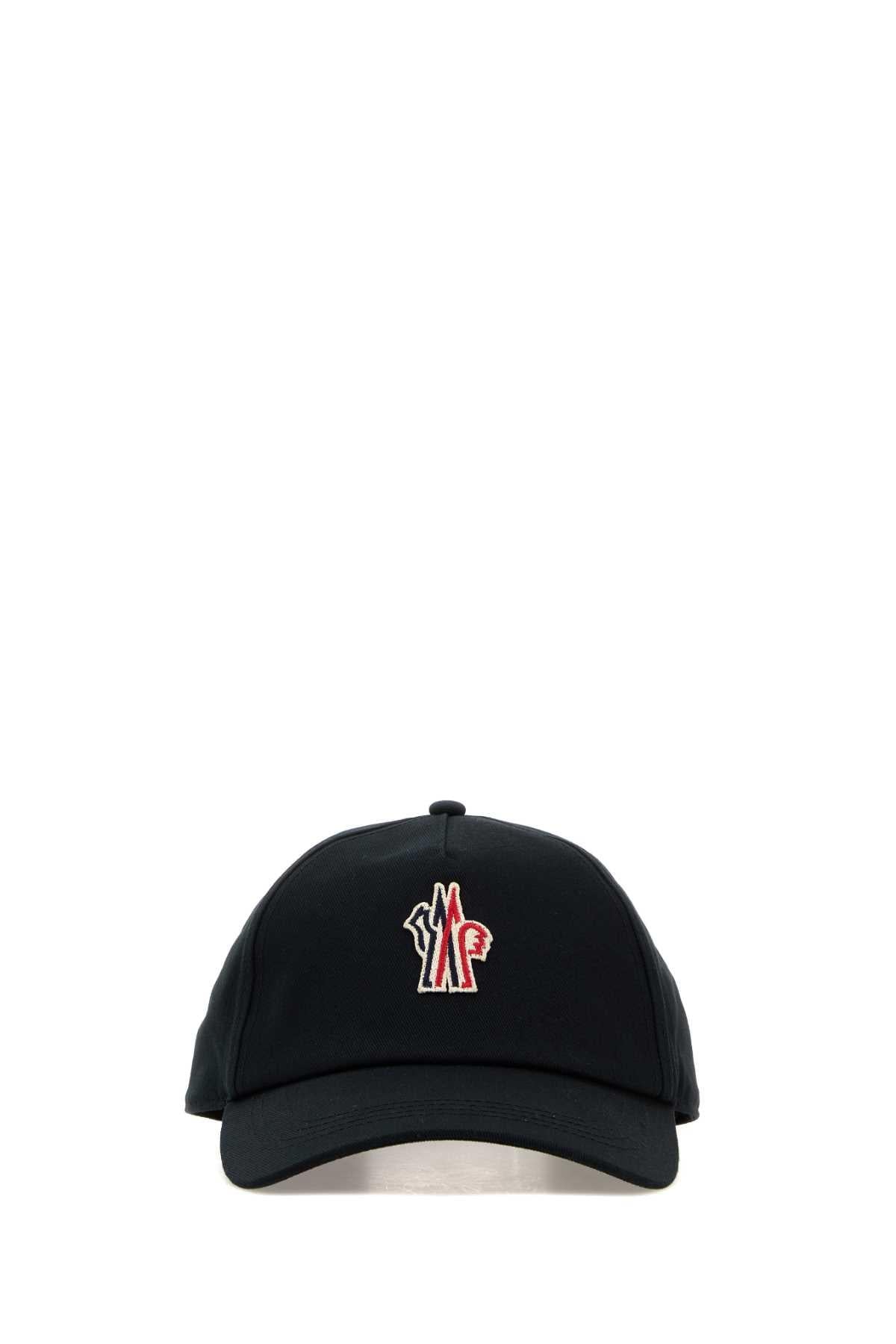 Moncler Black Cotton Baseball Cap