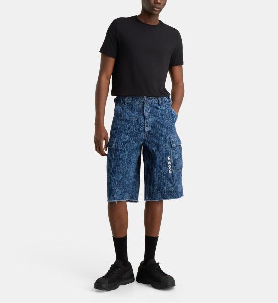 BAPE Cotton Drawstring Short Pants for Men 001DSM301305MING INDIGO DOM