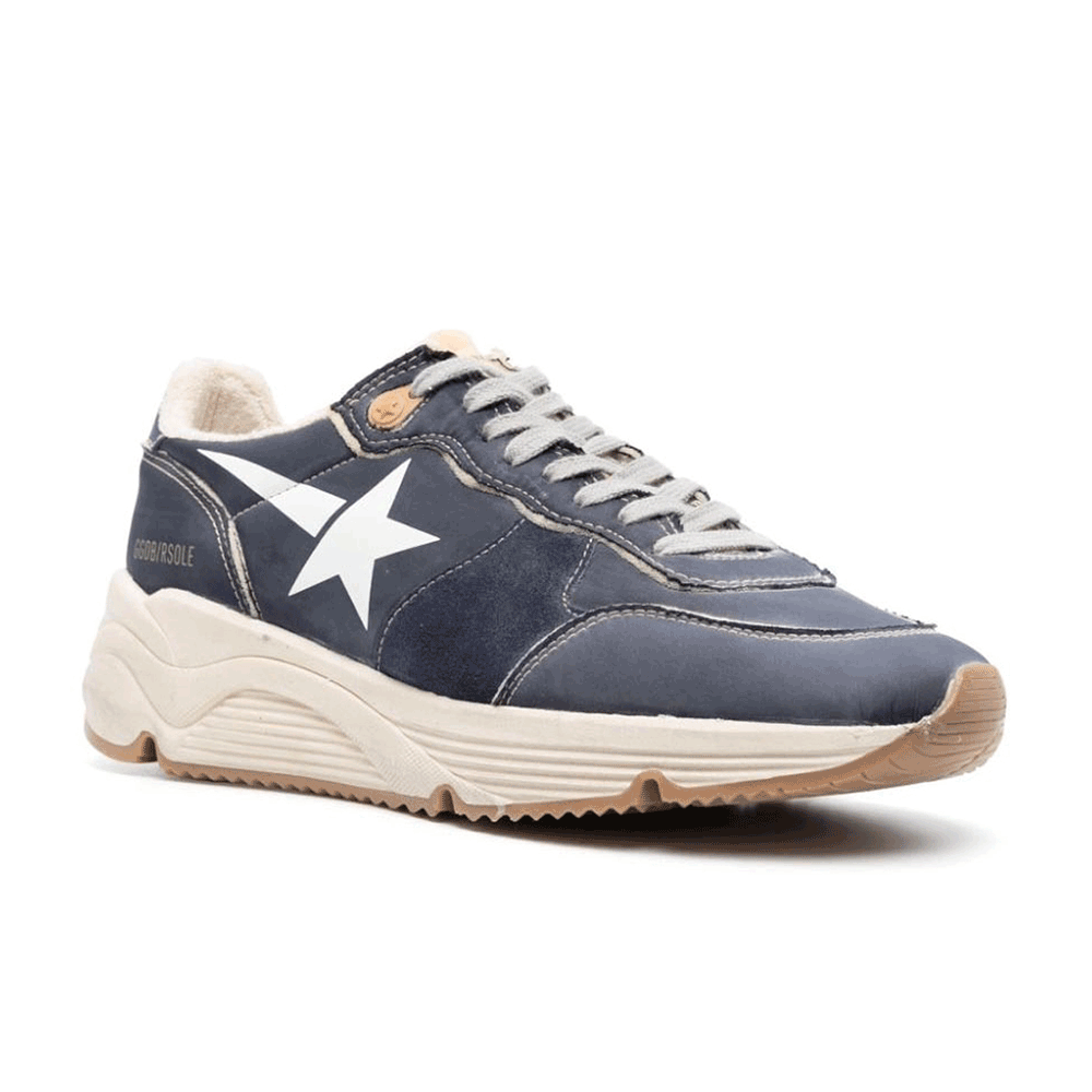 GOLDEN GOOSE Running Sole Leather Star Men’s Low-Top Sneakers