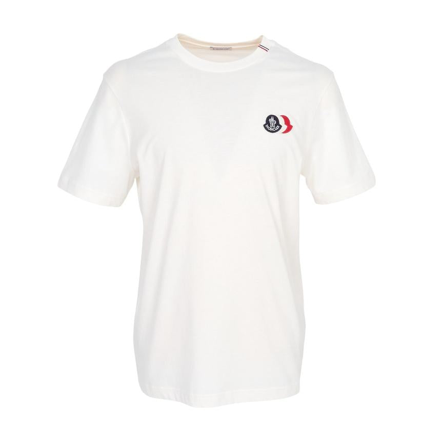 Moncler Men’s Short Sleeve T-Shirt White Cotton