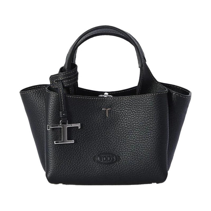 Tods Micro Leather Tote Bag Black XBWAPAFL000 QRI