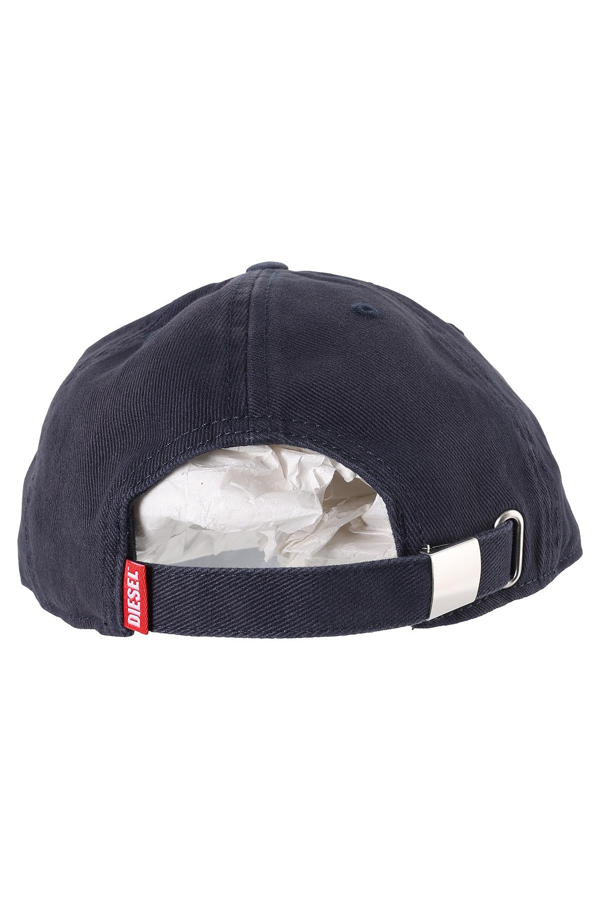 DIESEL Blue Cotton Washed Baseball Cap Unisex