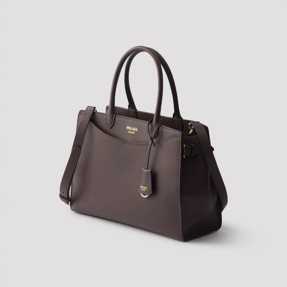 PRADA Leather Shoulder Bag Black