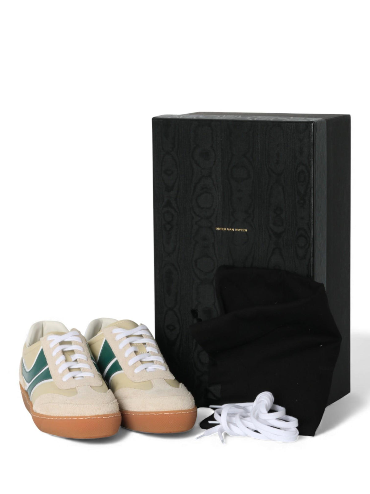 Dries Van Noten Women's Gray Leather Low Top Sneakers WW232 382 QU115 802