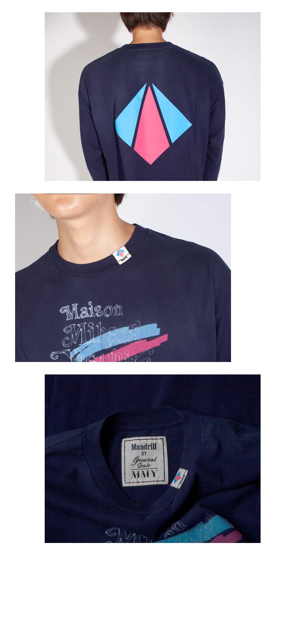 Maison Mihara Yasuhiro Distressed Long Sleeve T-Shirt Navy Unisex