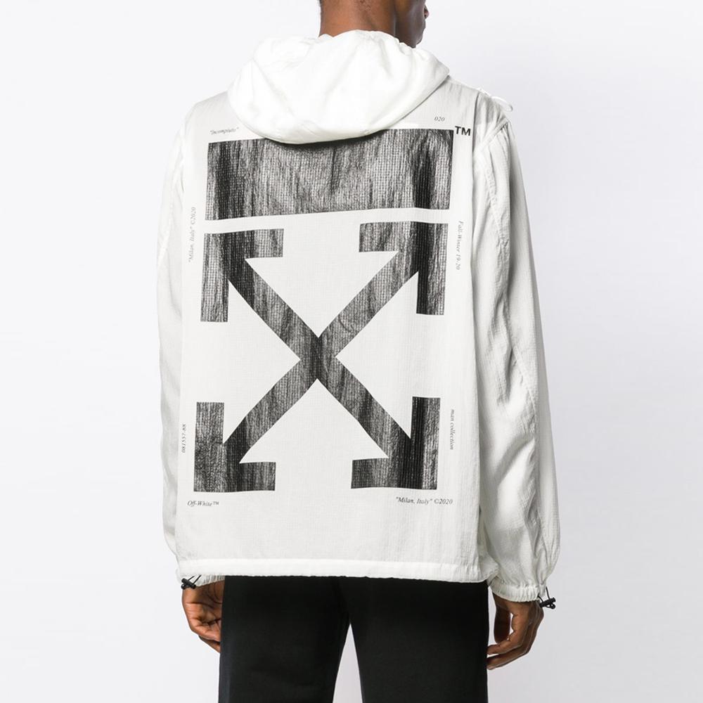 OFF WHITE Packaway Pullover Hoodie White Men’s T-Shirt