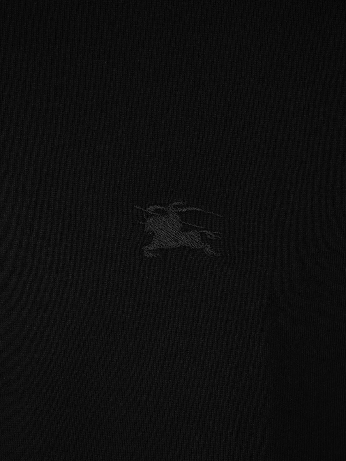 BURBERRY Black Cotton Logo Short Sleeve T-Shirt for Men