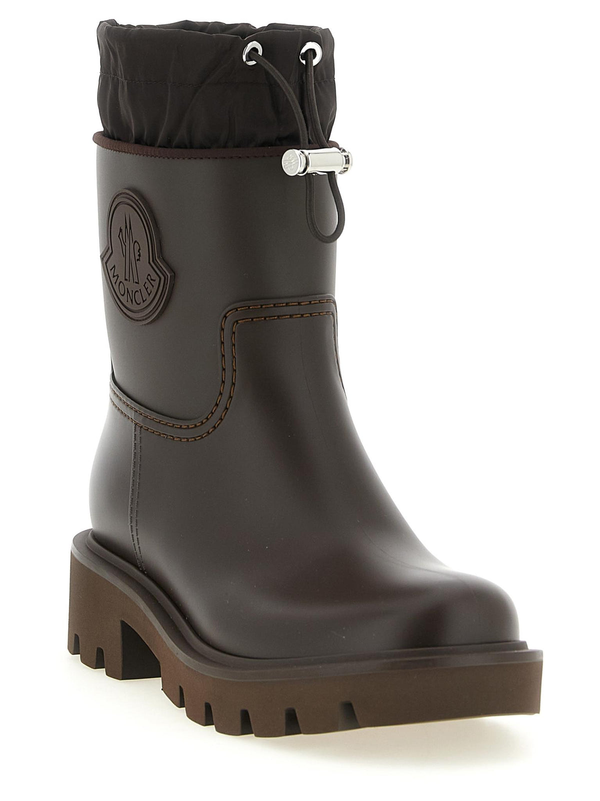 Moncler Black Leather Ankle Boots