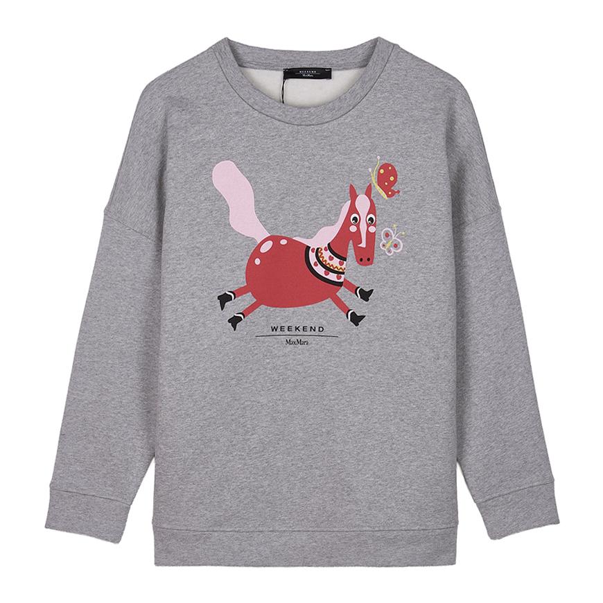 Max Mara Women’s Cotton Sweatshirt with Bear Motif GOMMOSO 001