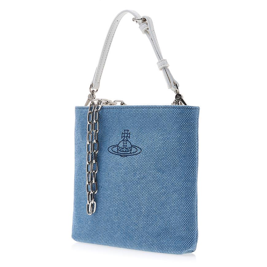 Vivienne Westwood Canvas Square Crossbody Tote Bag Black