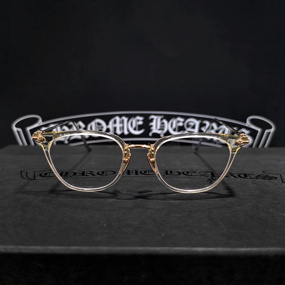 Chrome Hearts Shagas Yellow Clear Gold Eyeglasses