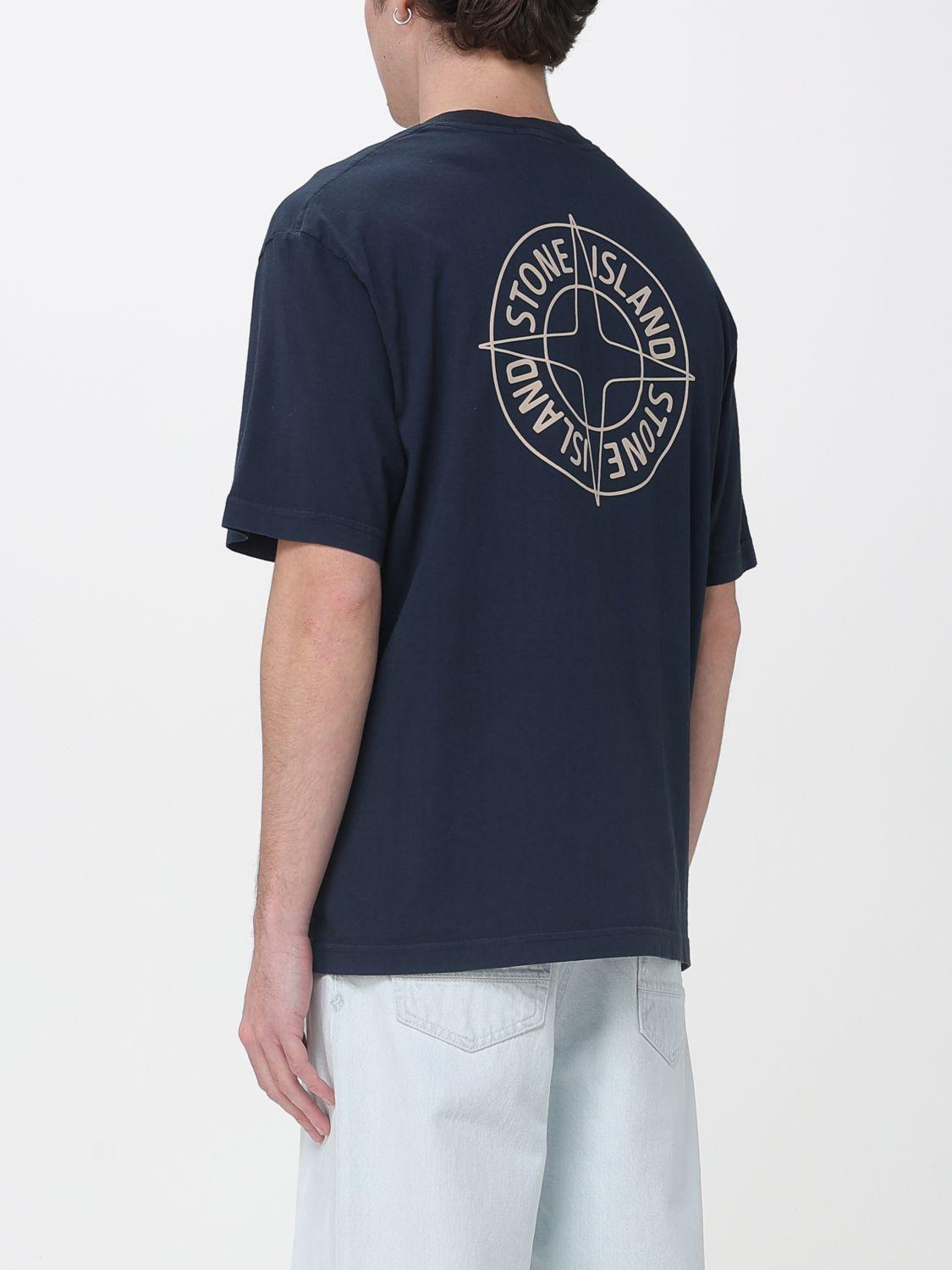 STONE ISLAND Black Cotton Short Sleeve T-Shirt