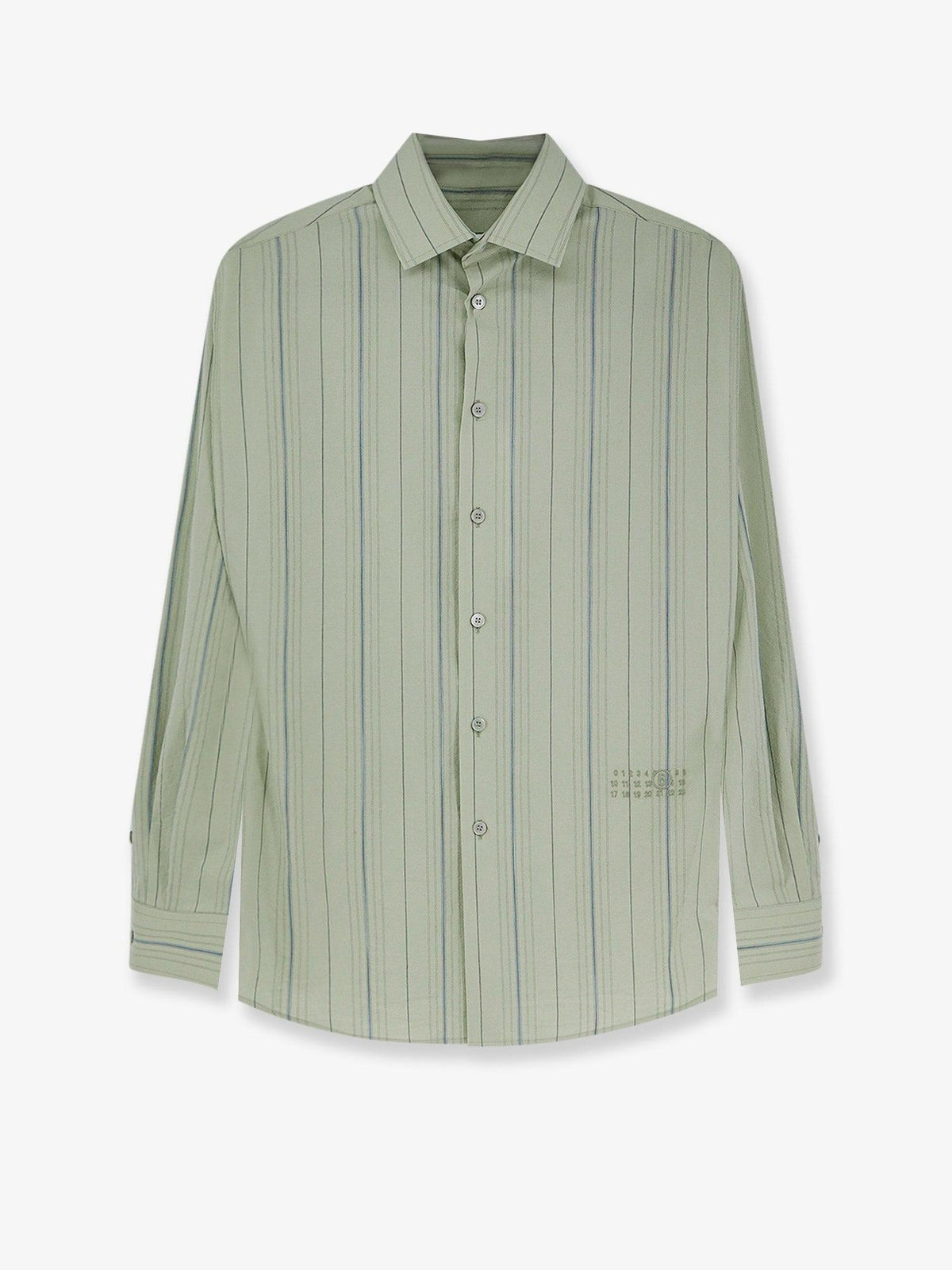 Maison Margiela Long Sleeve Button-Up Shirt Black Cotton