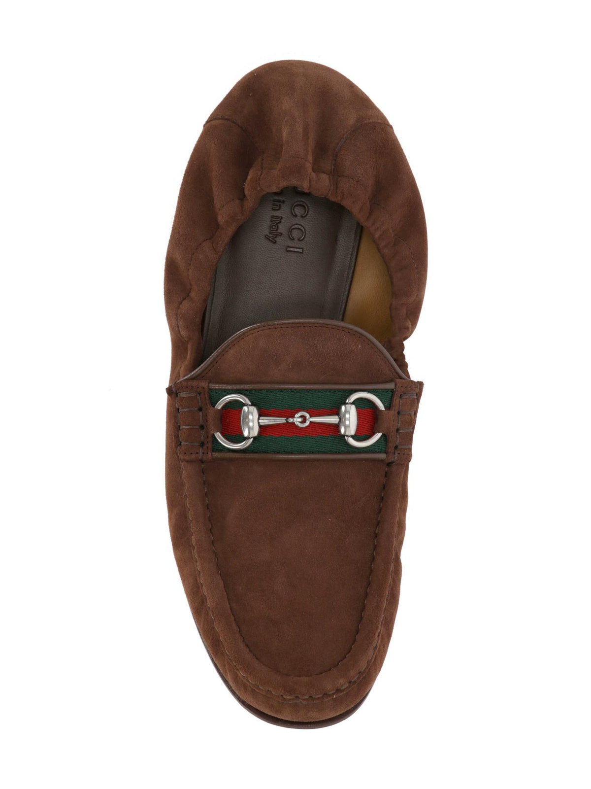 GUCCI Brown Leather Loafer Men's Dress Shoes