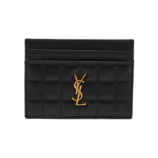 Saint Laurent Monogram Matelassé Cassandra Quilted Leather Card Holder